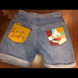 Hand Painted Denim Shorts